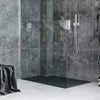 Black Slate Effect Composite Lavano Shower Tray