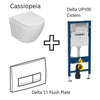 Cassiopeia Wall Hung Toilet with Geberit Delta UP100 Installation Frame and Concealed Cistern