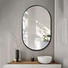 Oval Mirror in a Black Frame 120x70cm