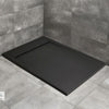 Teos Black Natural Slate Shower Tray