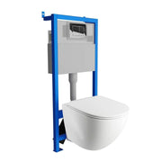 Cassiopeia Wall Hung Toilet with 101 Installation Frame + Flush Button