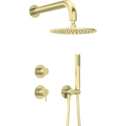 Silia Concealed shower set with a shower head in gold