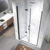 Gulietta Aero Black Bi-Fold Shower Door Half Opened