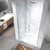 Gulietta Chrome Aero Bi Fold Shower Door Half Opened Top View