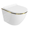 Nebula Slim Gold Line- Wall Hung Toilet With Soft Close Seat