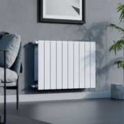 White Wall-Mounted Aluminium 500mm Radiator on Wall